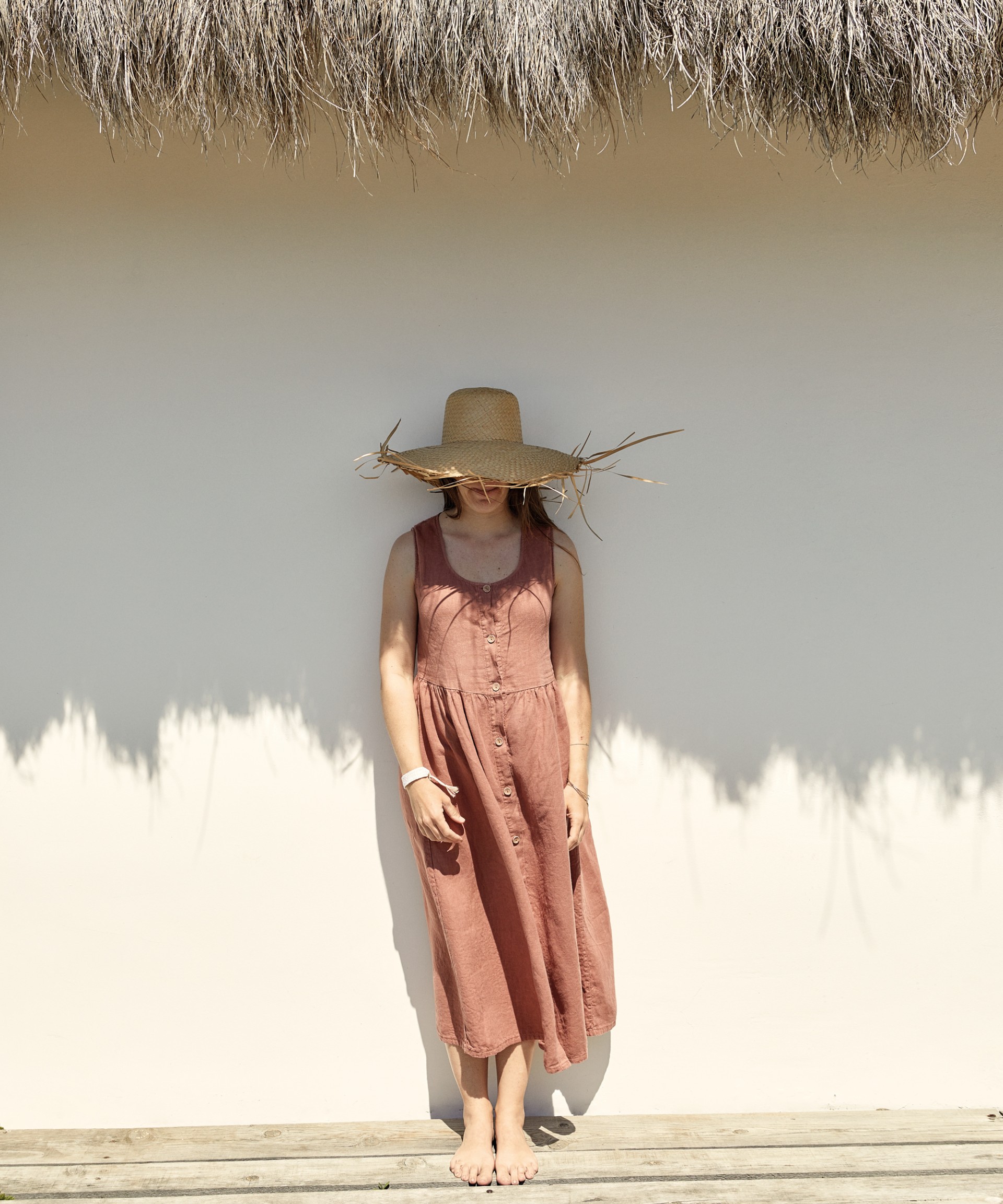 Vestido com abertura de bot�es | Weaving