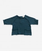 Sweater in organic cotton with pockets | Weaving
