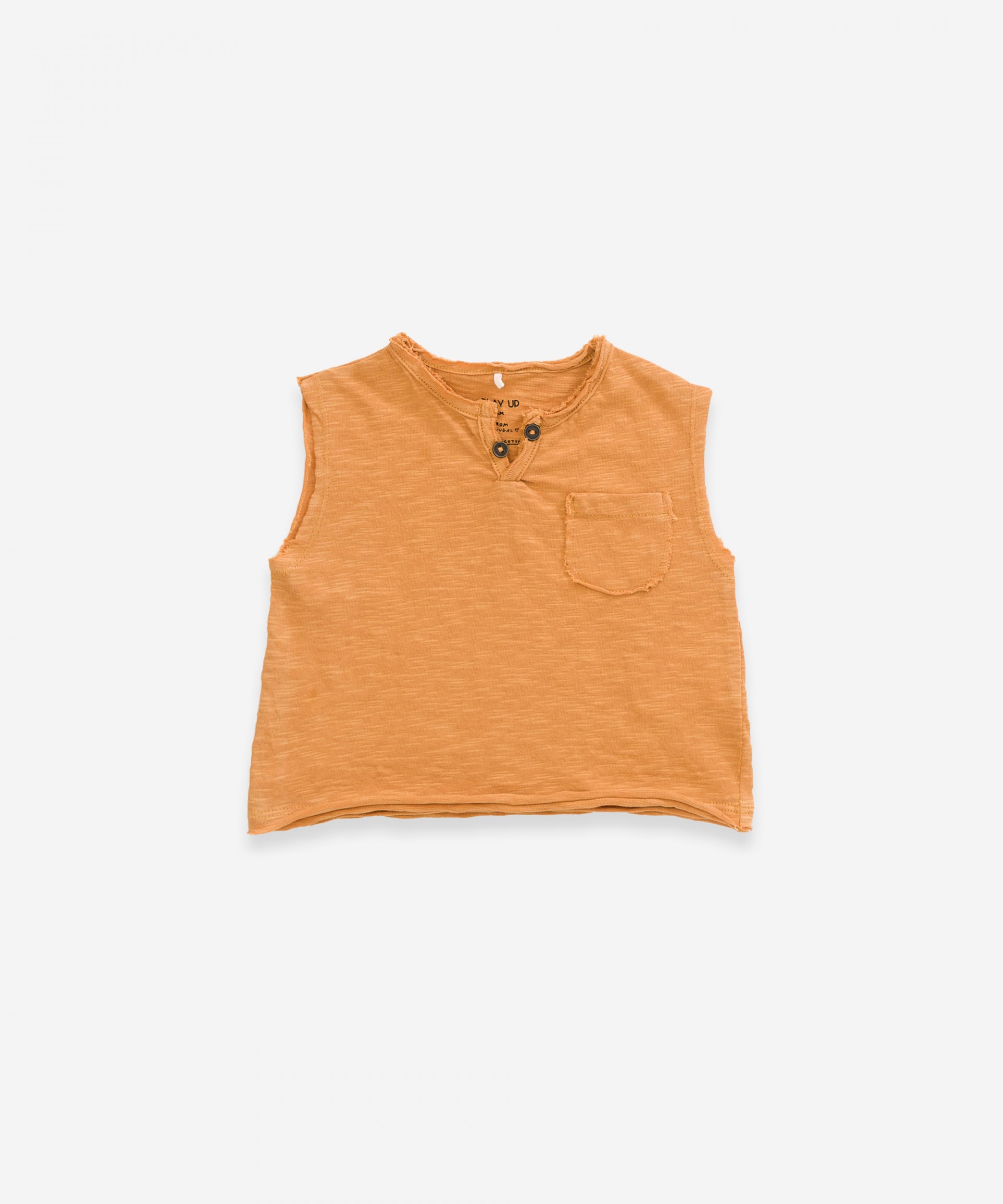 Camiseta sin mangas  de algodón orgánico| Weaving