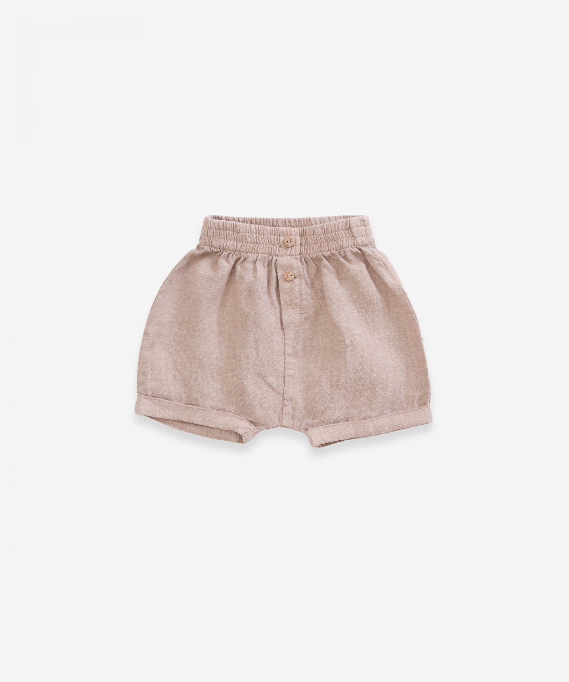 Linen shorts with buttons | Weaving | PlayUp