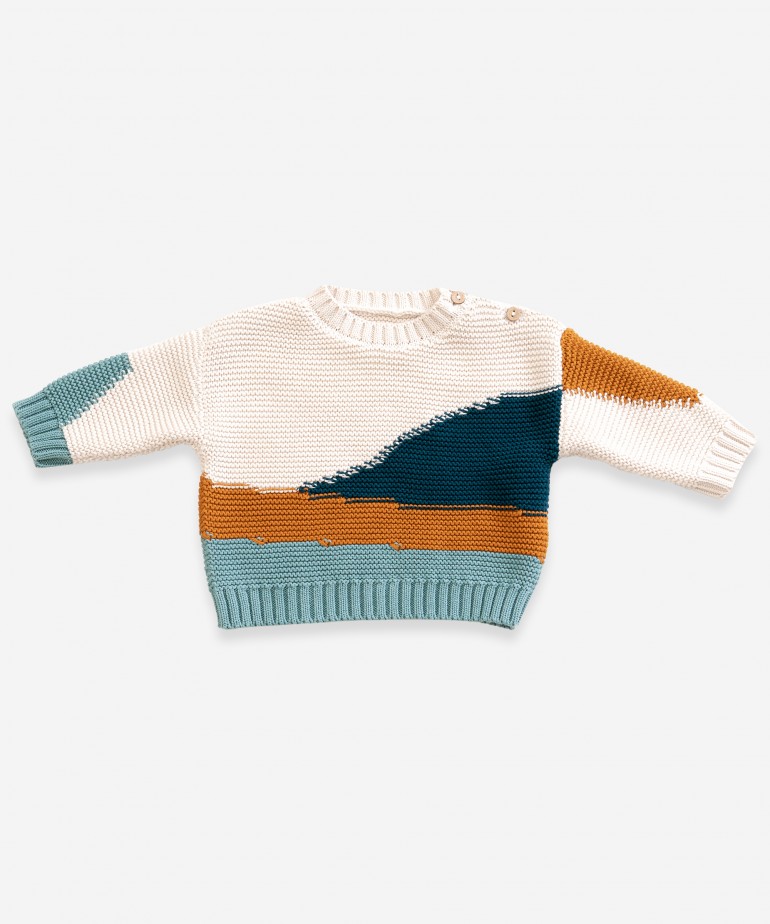 Multicolour knitted sweater