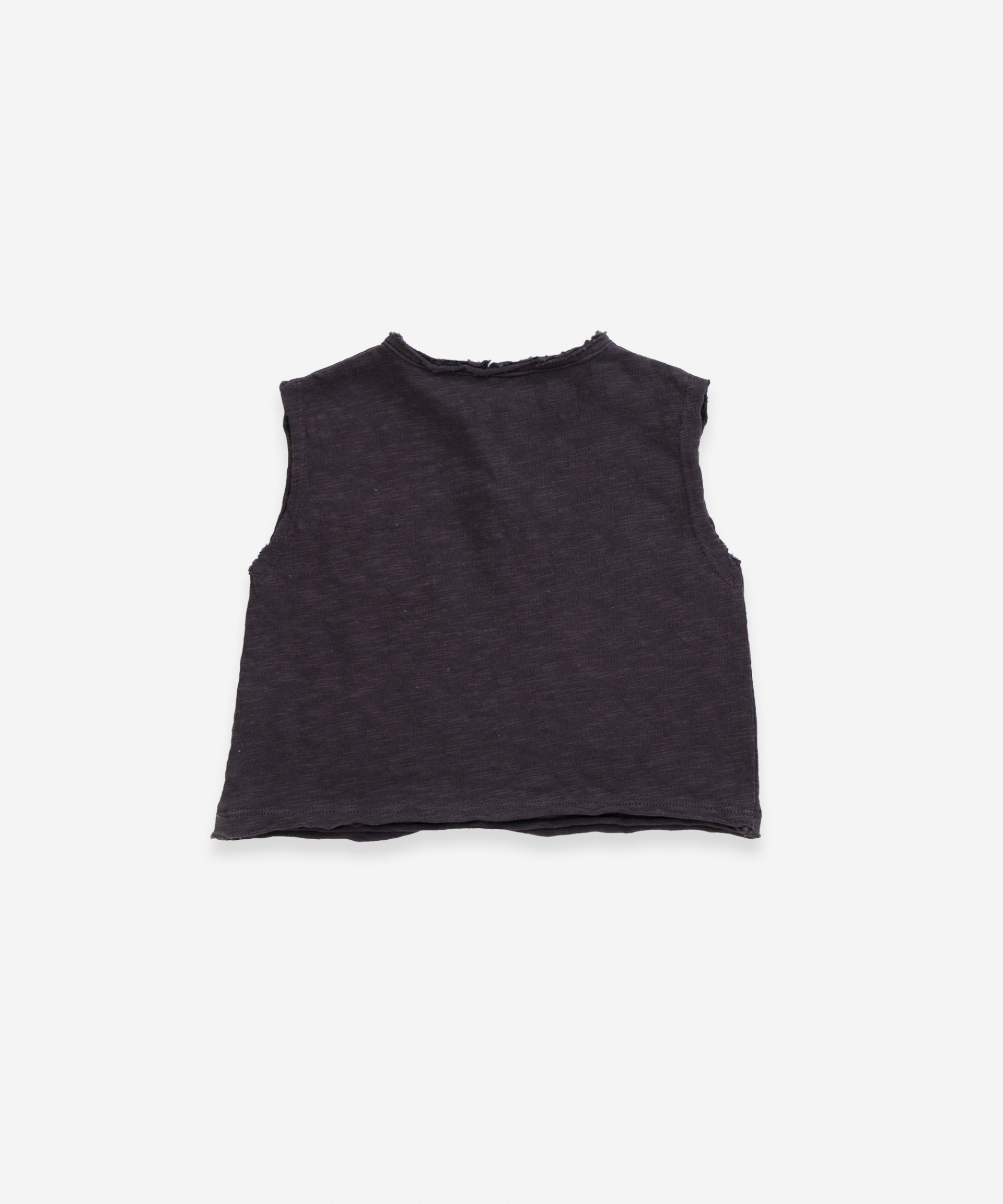 T-shirt sem mangas em algodão orgânico| Weaving