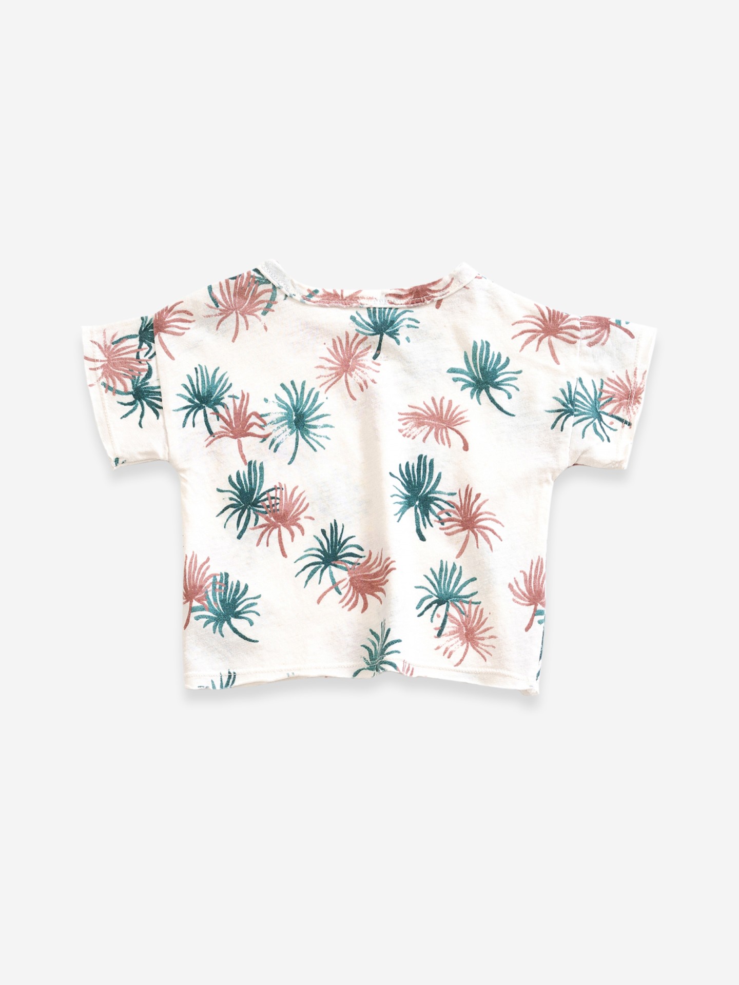 Camiseta con estampado de palmeras