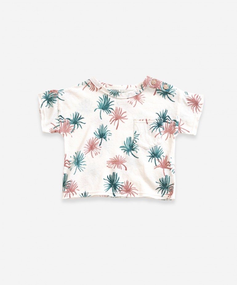 T-shirt with palmtree print