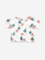 Camiseta con estampado de palmeras