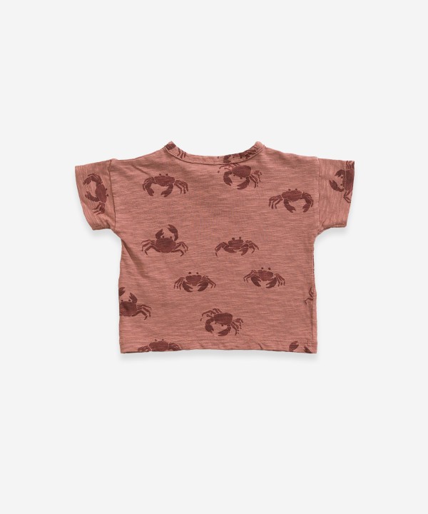 T-shirt with crab print