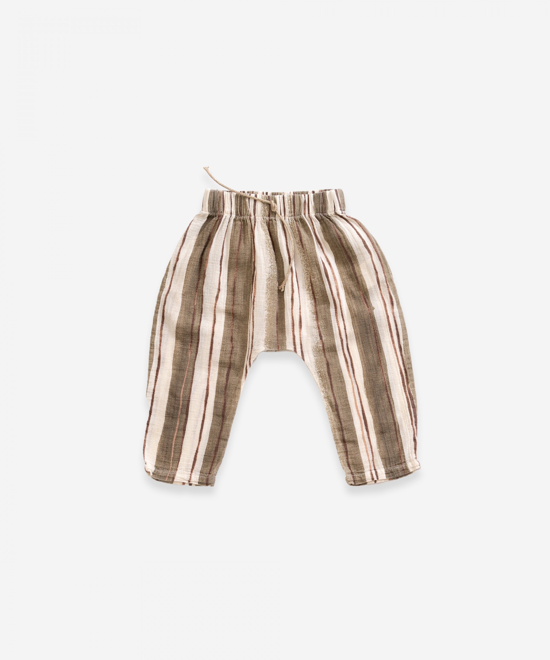Striped cotton trousers | Weaving