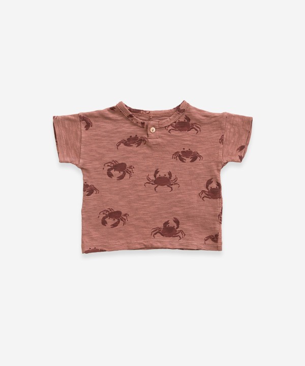 T-shirt with crab print
