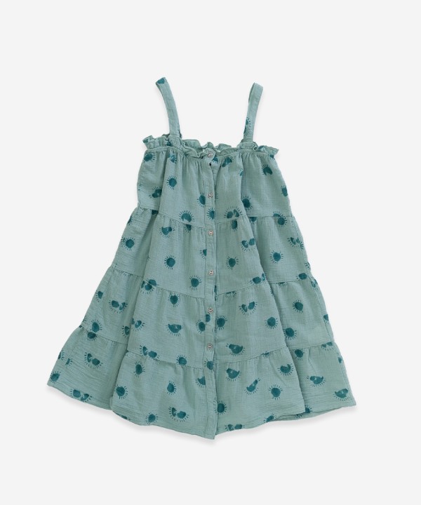 Vestido com estampado de sol