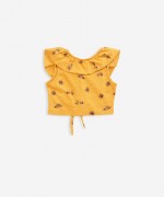 Camisola sem mangas com abertura de bot�es | Weaving