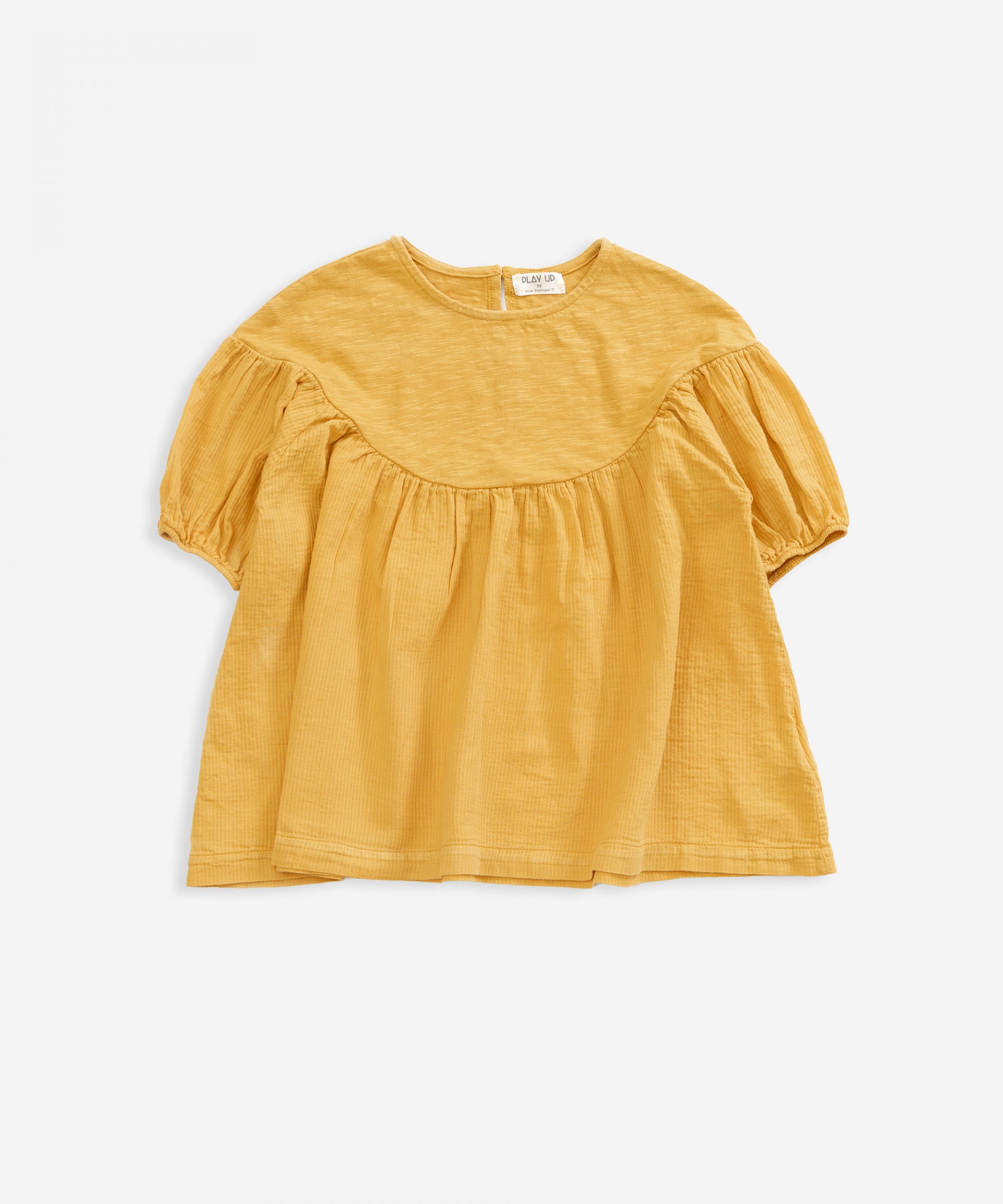 short sleeved yellow tunic