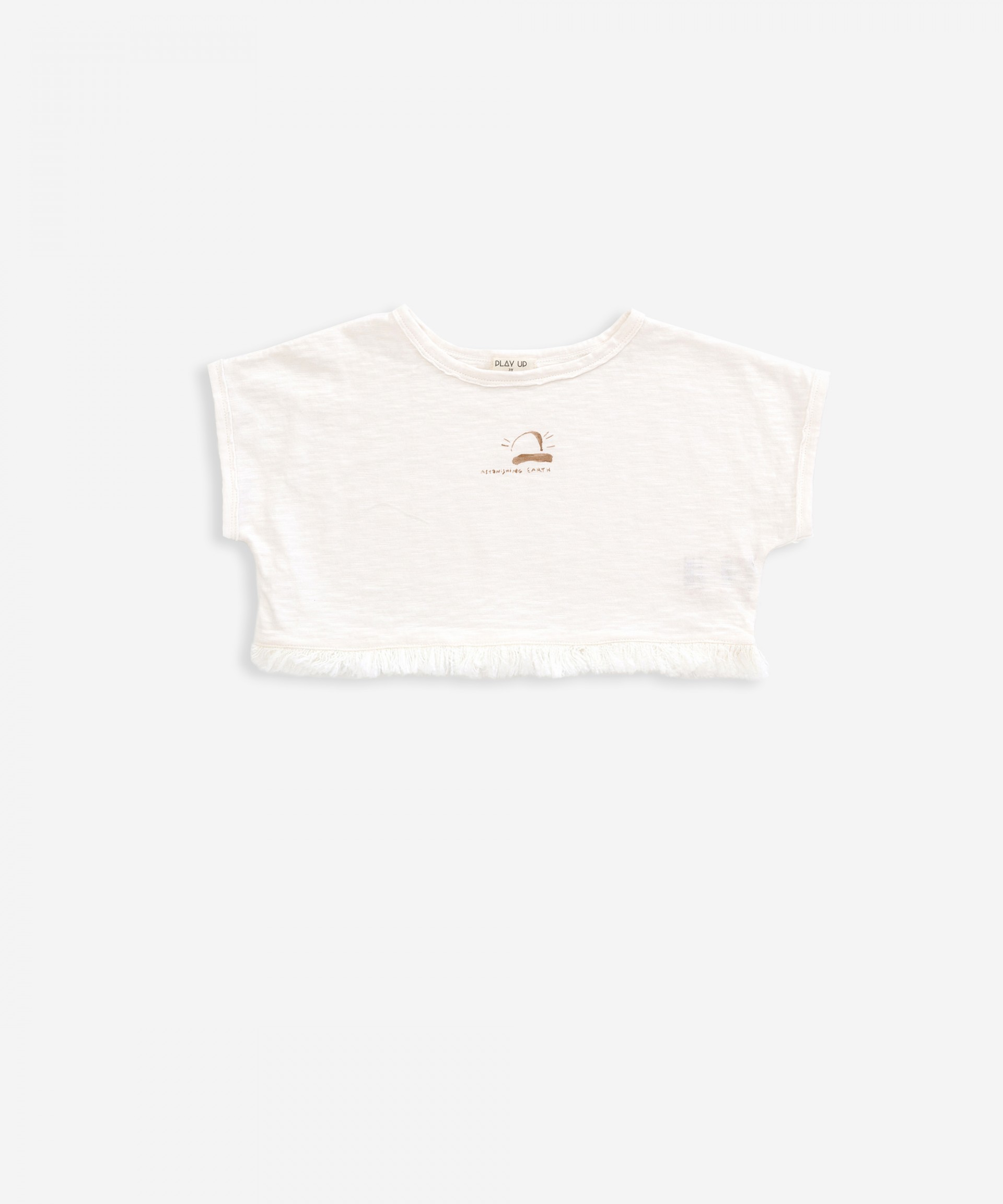 T-shirt curta em algod�o org�nico | Weaving