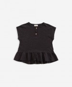 T-shirt em algod�o org�nico com folho| Weaving