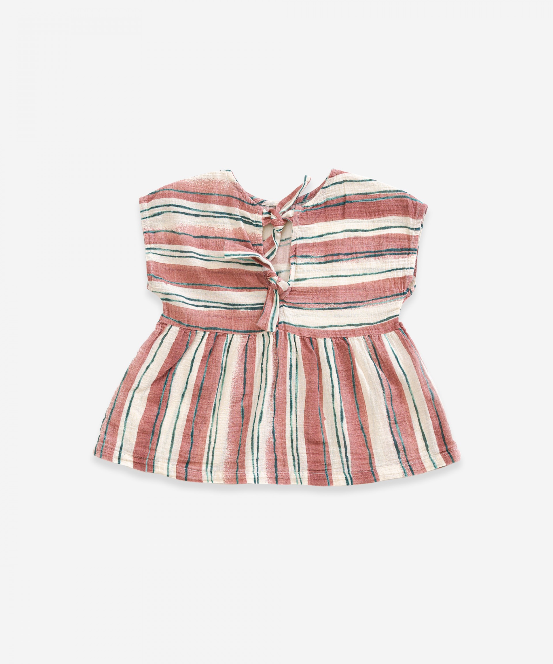 T�nica em algod�o com estampado de riscas | Weaving