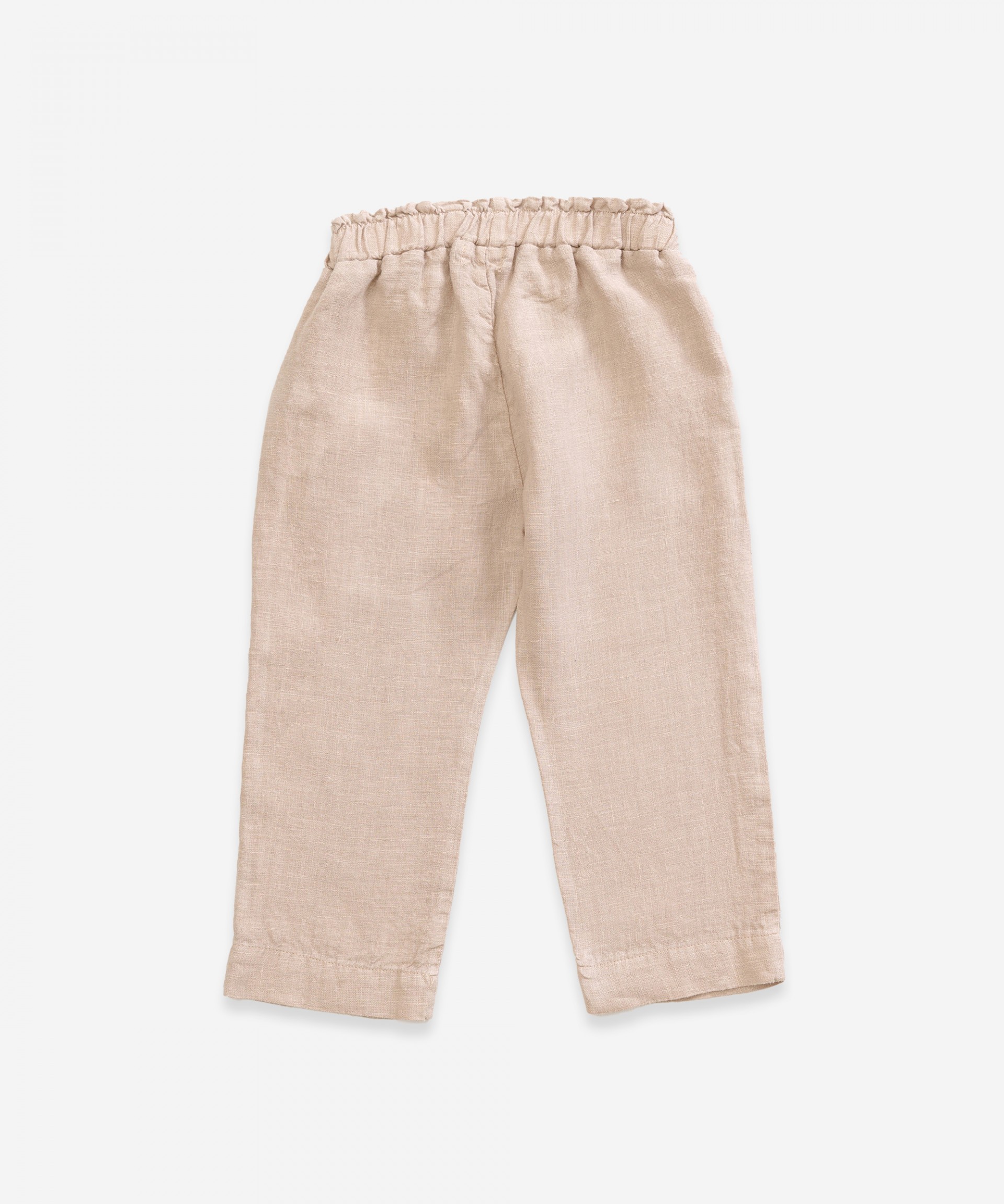 Cal�a de linho com bolsos | Weaving