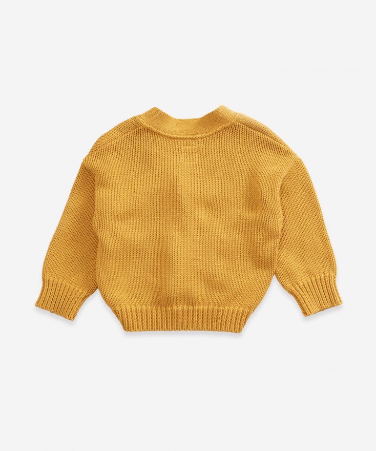 Casaco tricot em algod�o org�nico