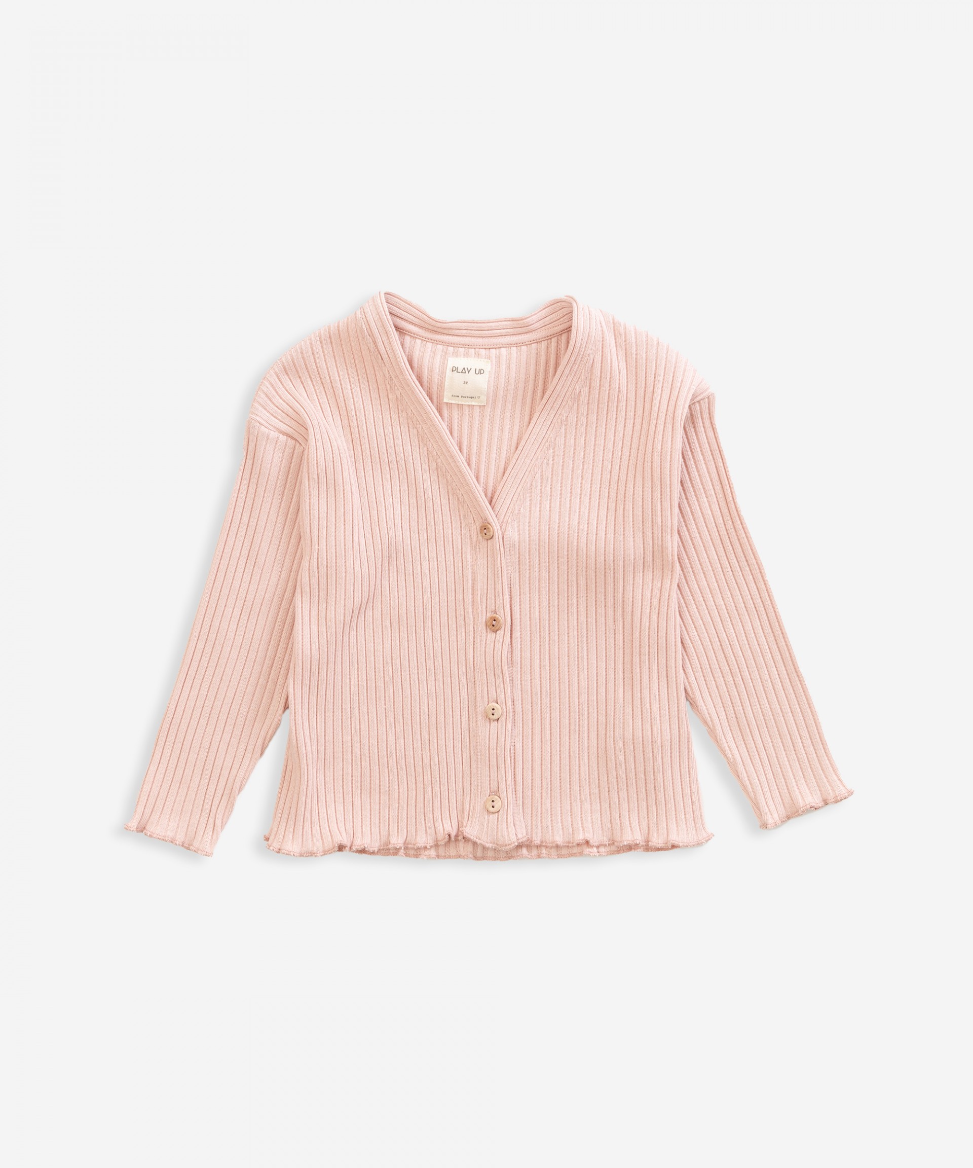 Cardigan with frill | Weaving