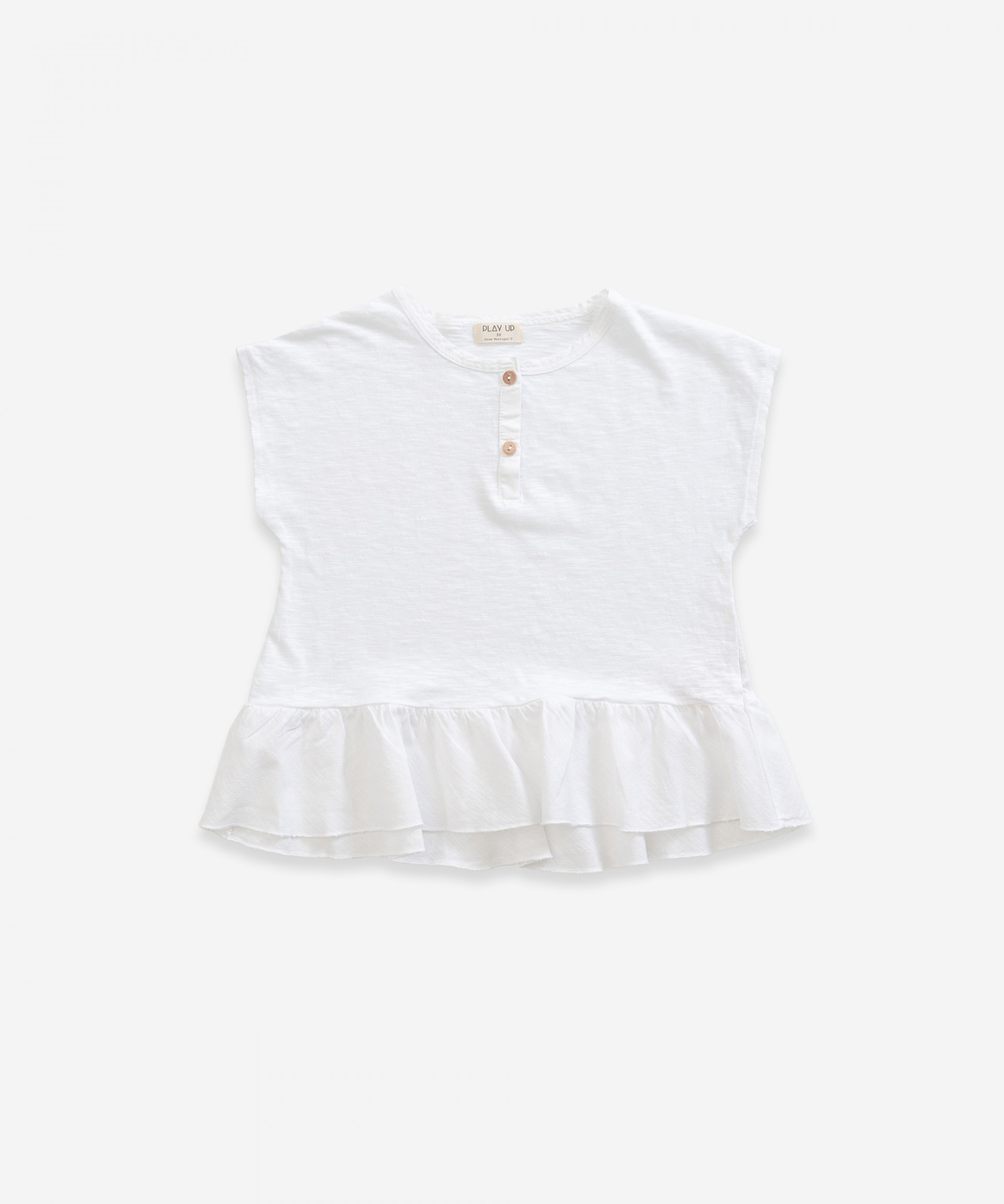 T-shirt em algod�o org�nico com folho| Weaving