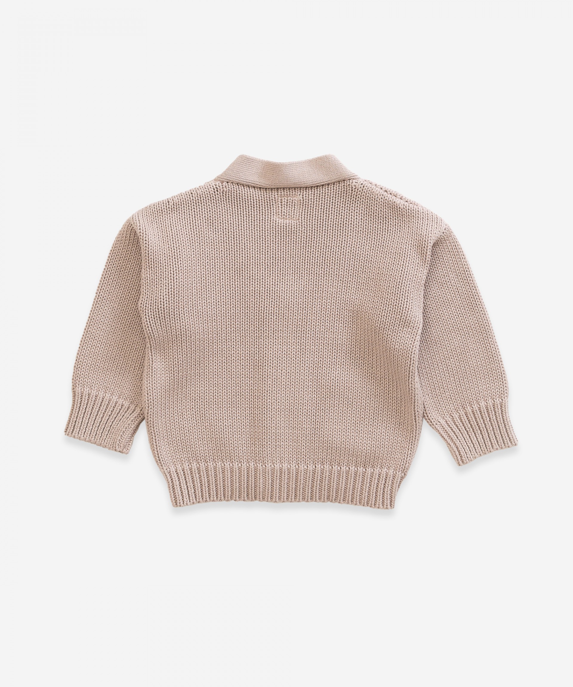 Casaco tricot com bot�es de resina | Weaving