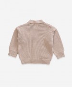 Casaco tricot com bot�es de resina | Weaving