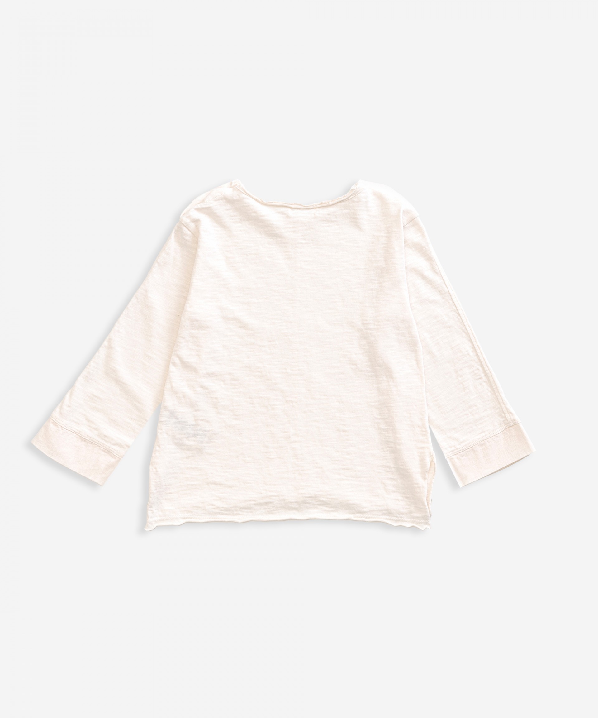 T-shirt de manga comprida em algod�o org�nico | Weaving