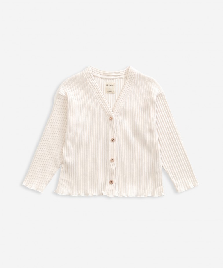 Casaco de malha em algod�o org�nico