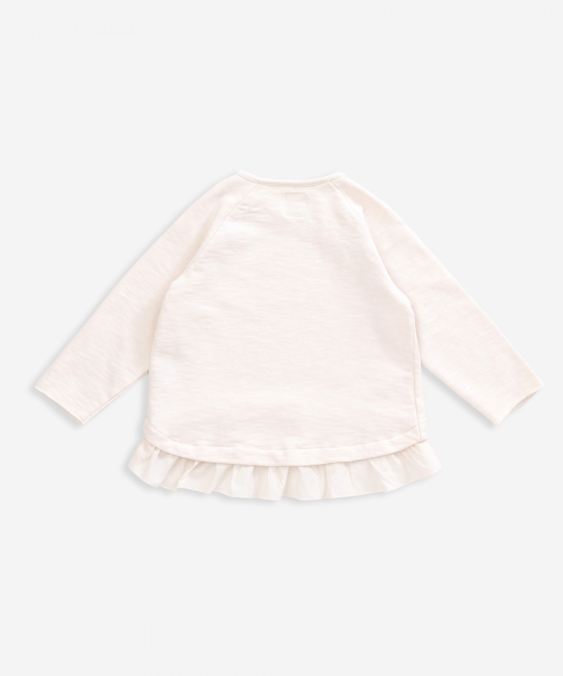 Camisola em algod�o org�nico com folho | Weaving