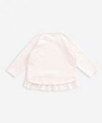 Camisola em algod�o org�nico com folho | Weaving