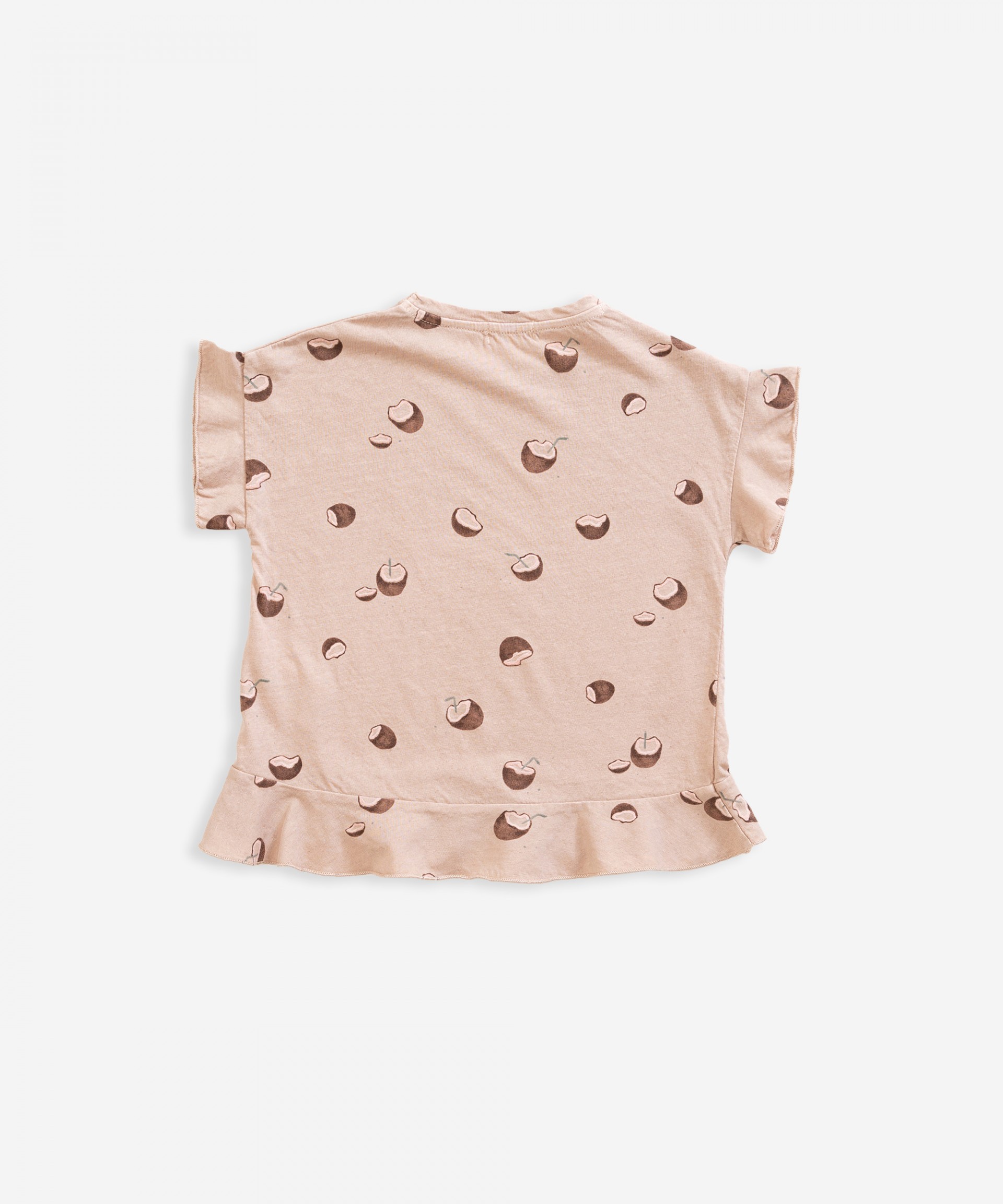 T-shirt com folho nos ombros | Weaving