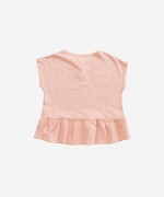 T-shirt em algod�o org�nico com folho| Weaving