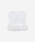 T-shirt em algod�o org�nico com folho| Weaving