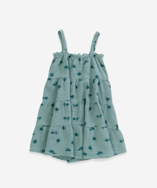 Vestido com estampado de sol