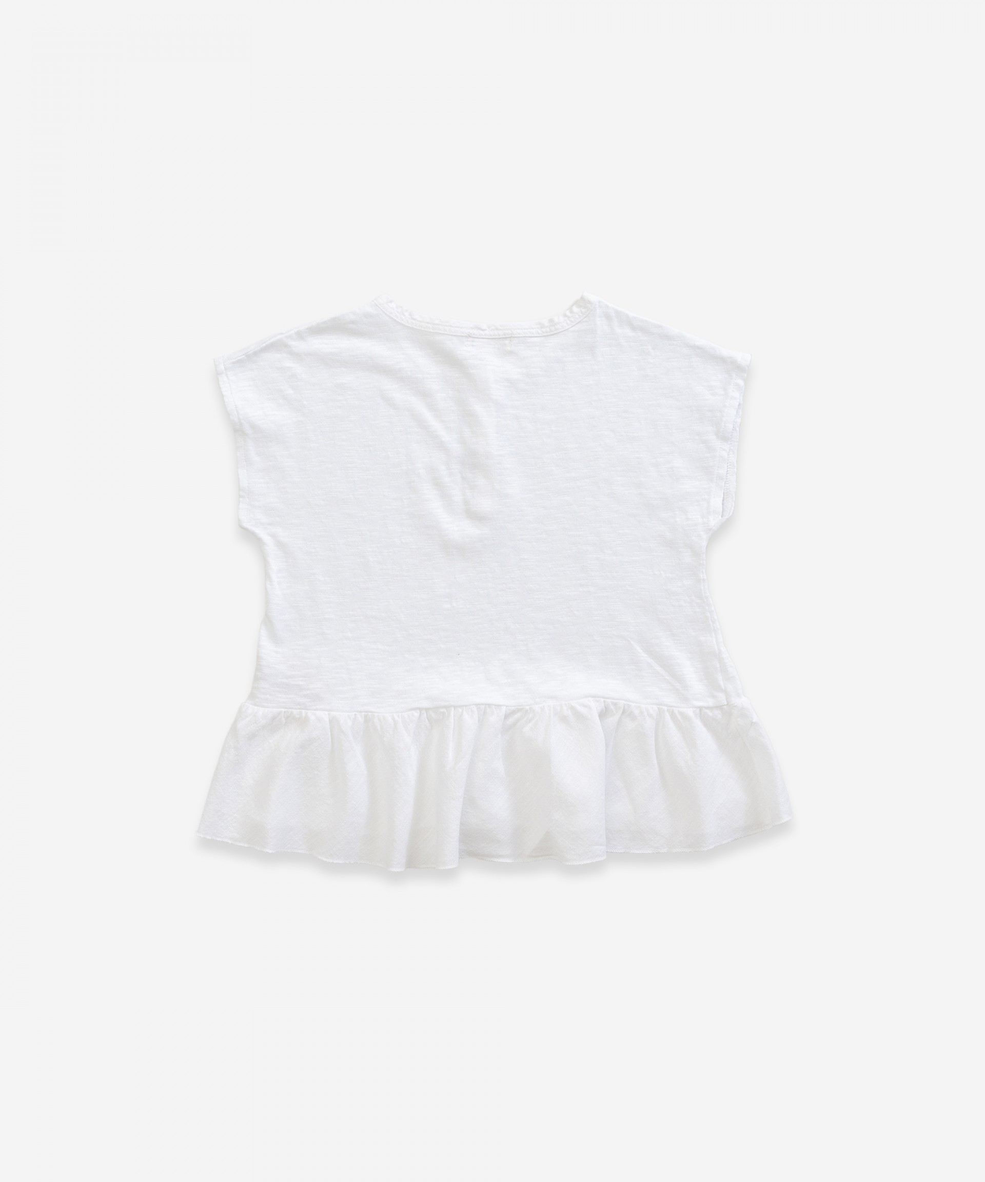 T-shirt em algod�o org�nico com folho| Weaving