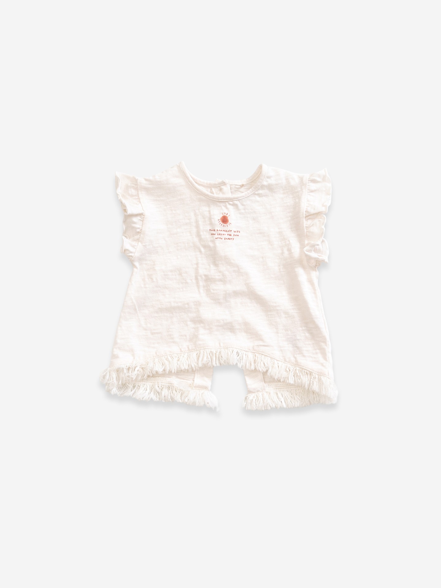 Camiseta de flecos con protección solar
