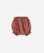 Fabric shorts with decorative ribbon | Weaving
