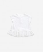 Camiseta de algod�n org�nico con volante  | Weaving