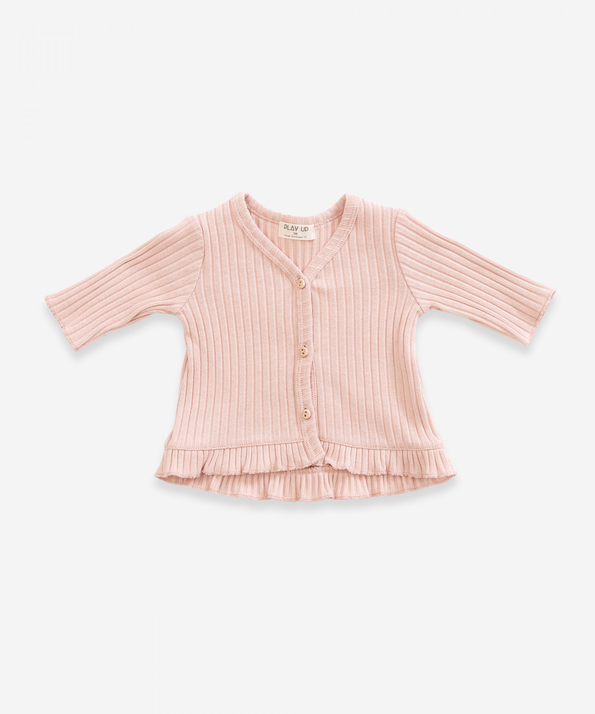 Cardigan with frill | Weaving