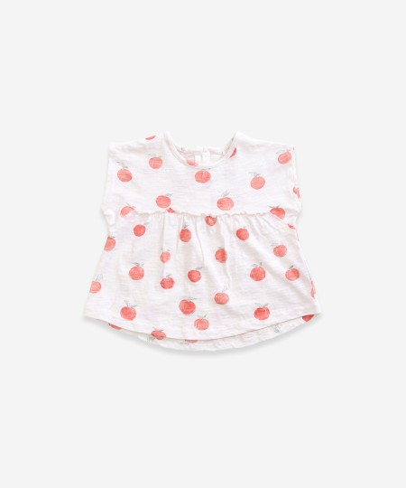 T-shirt with peach print