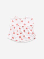 T-shirt with peach print T-shirt with peach print