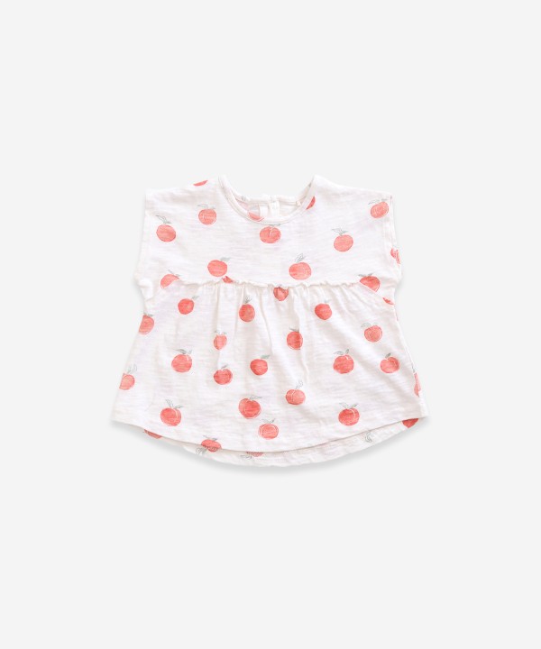 T-shirt with peach print