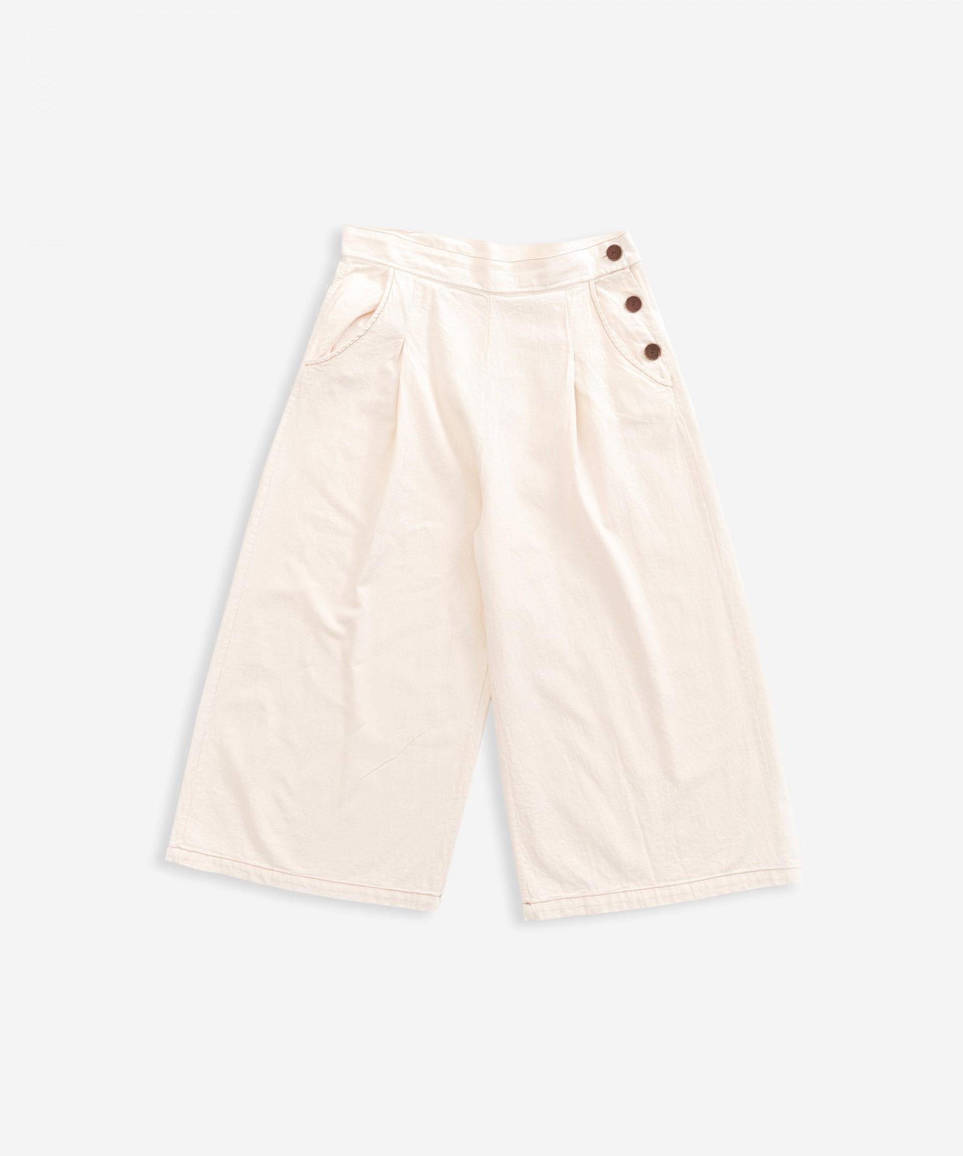 Cal�a em sarja com fecho lateral | Weaving