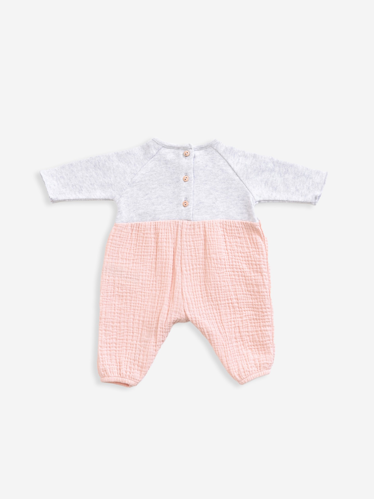 Knitted and fabric jumpsuit