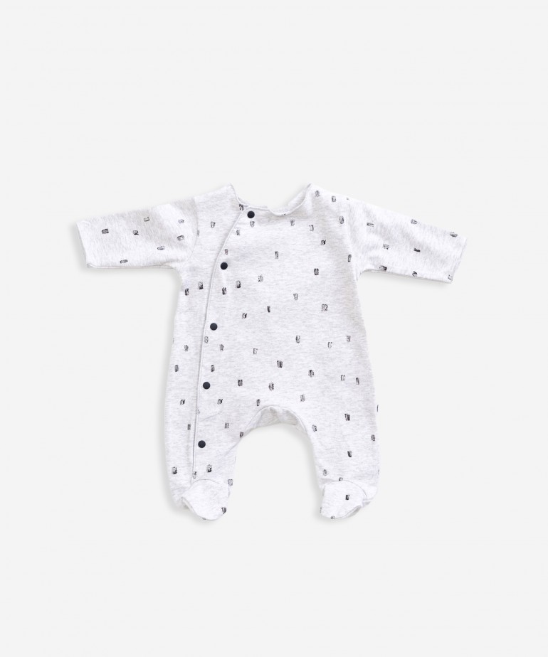 Mono de algod�n org�nico con pies