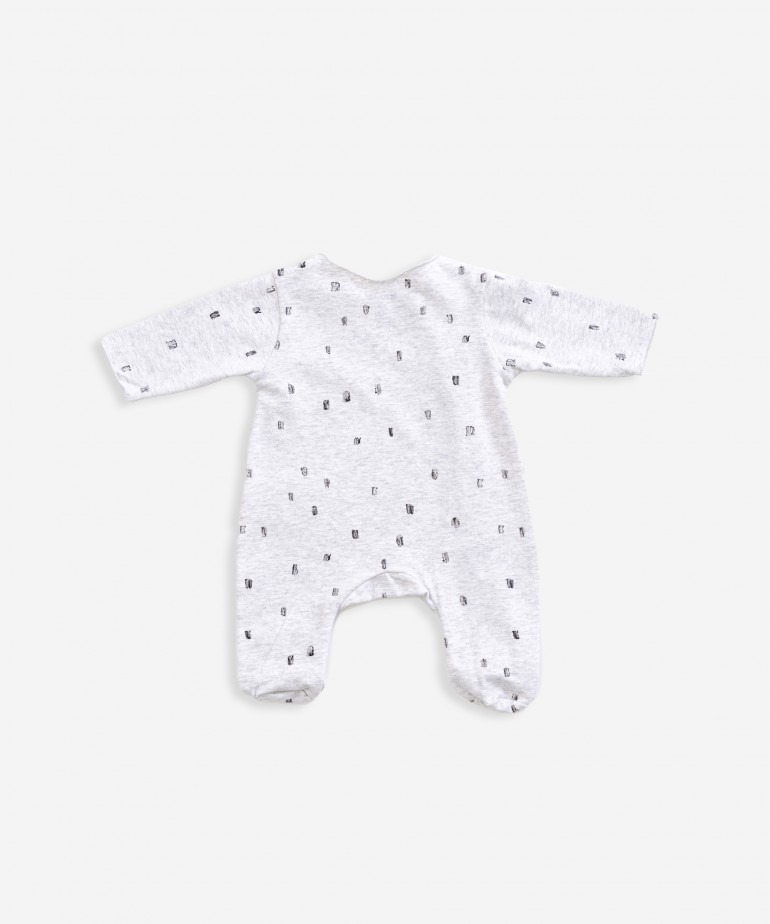 Mono de algod�n org�nico con pies