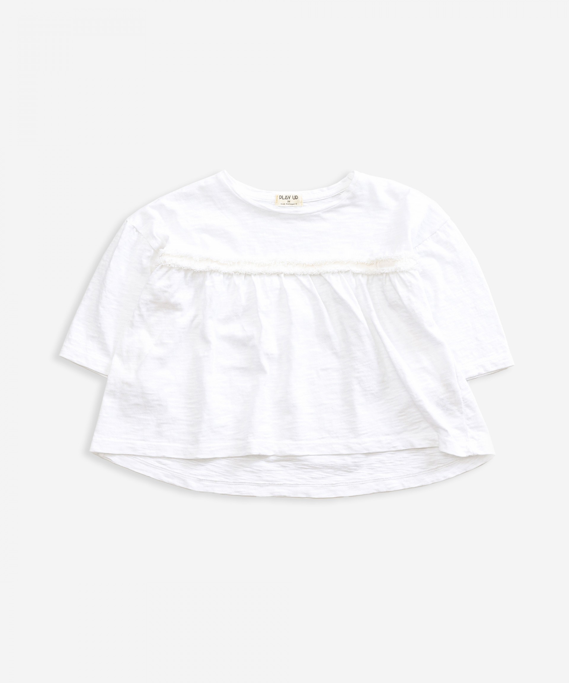 T-shirt de manga comprida em algod�o org�nico| Weaving