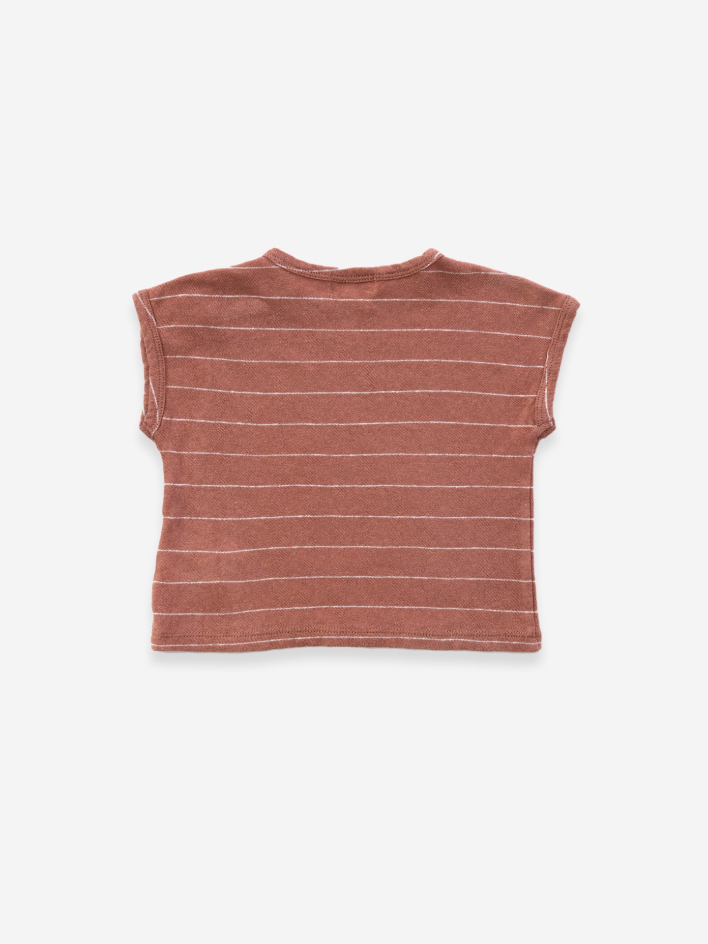 T-shirt sem mangas às riscas