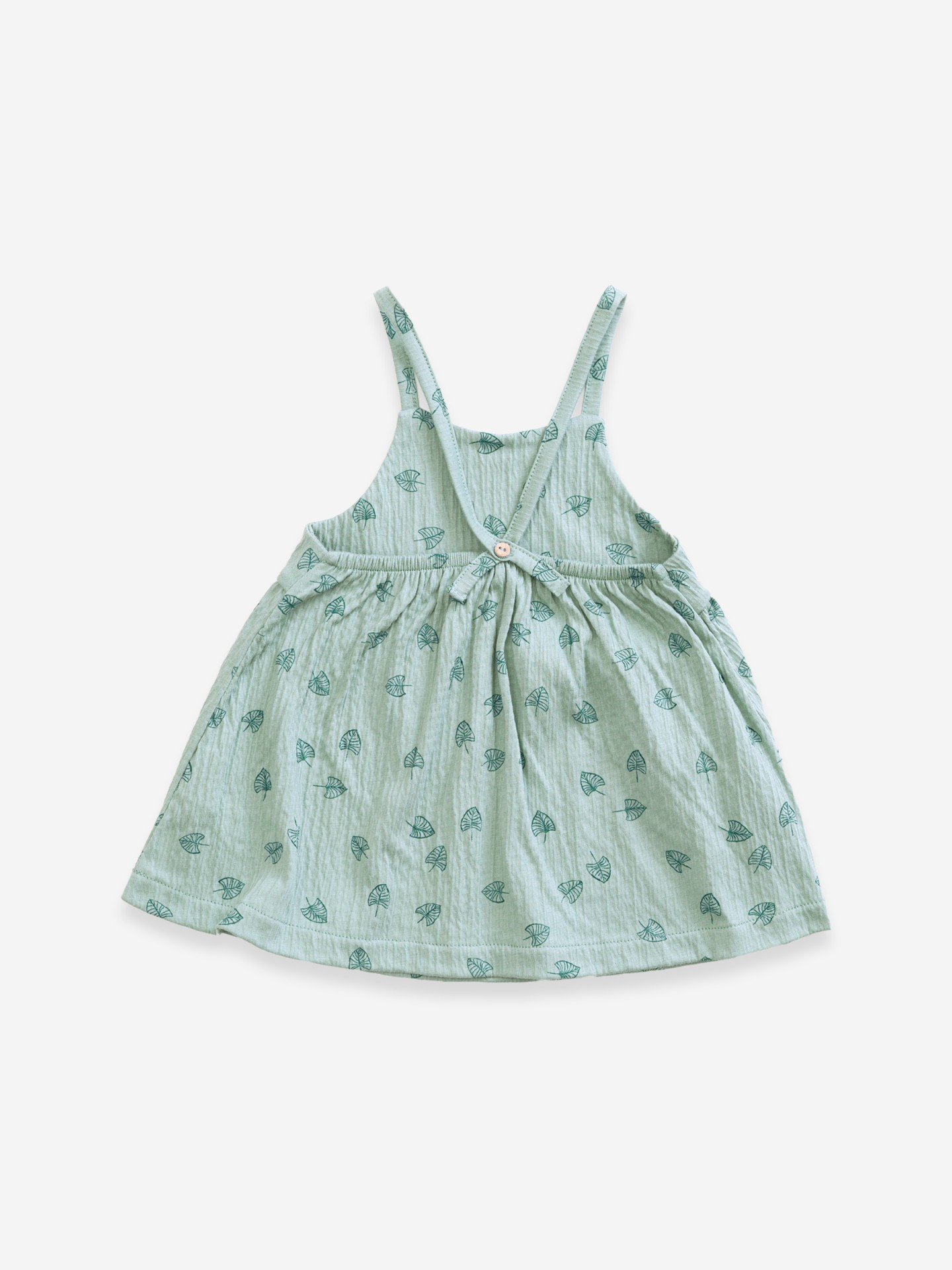 Vestido con estampado de hojas