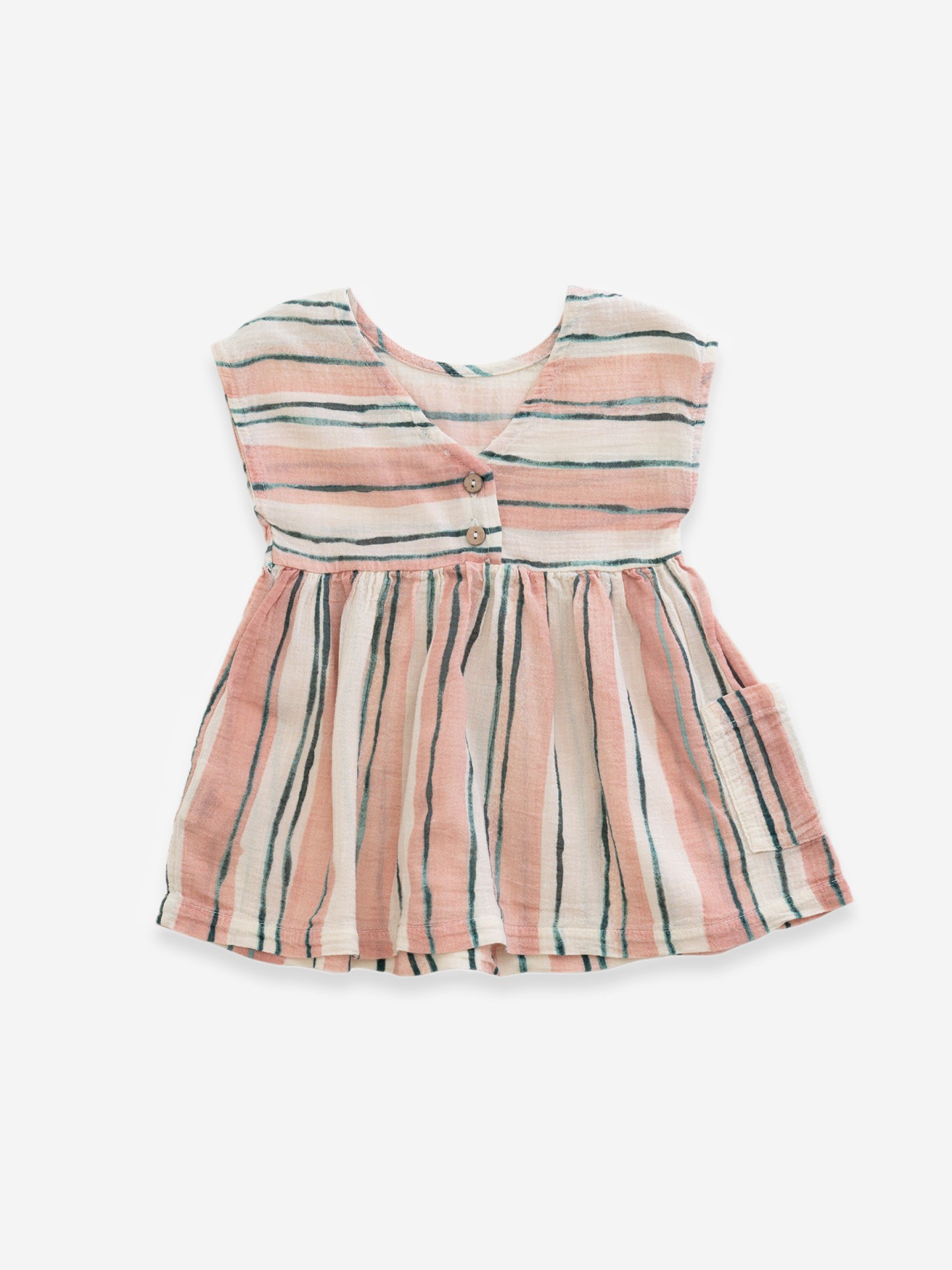 Vestido con estampado de rayas