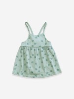 Vestido con estampado de hojas