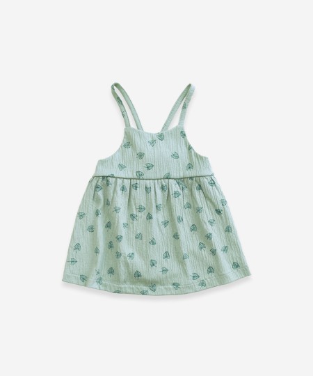 Dress with leaf print